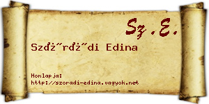 Szórádi Edina névjegykártya